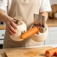 Hachoir à légumes multifonctionnel, coupe-légumes manuel, trancheuse, éplucheur, râpe à fruits, pommes de terre, carottes à lames multiples pour la cuisine