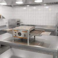 Four à pizza électrique commercial de 12 pouces en acier inoxydable avec minuterie intégrée pour usage en boulangerie