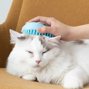 Venda quente Do Cão Escova De Banho Pet Shower Brush Animais De Banho Produtos 3D Pet Silicone Massagem Banho Escova