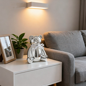 Tirelire en métal argenté au design mignon en forme <span class=keywords><strong>d</strong></span>'animal (éléphant, ours en peluche, cochon) pour la <span class=keywords><strong>d</strong></span>écoration intérieure - Product Image 5