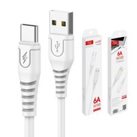 Prix Usine de Gros Tous Câbles de Recharge USB Type-C pour Téléphones Mobiles 6A Charge Rapide avec Gaine TPE Option Économique