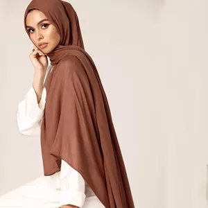 2023 New Premium Reactive Dying Malaysian Rayon Modal Hijab Women Tudung Bamboo Modal Woven Shawl Arabic Ladies Scarf For Muslim