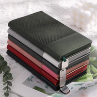 Tout nouveau journal A5 avec logo personnalisé en cuir PU recyclé de qualité supérieure 100 feuilles de cahier à couverture rigide vert cahier à signer