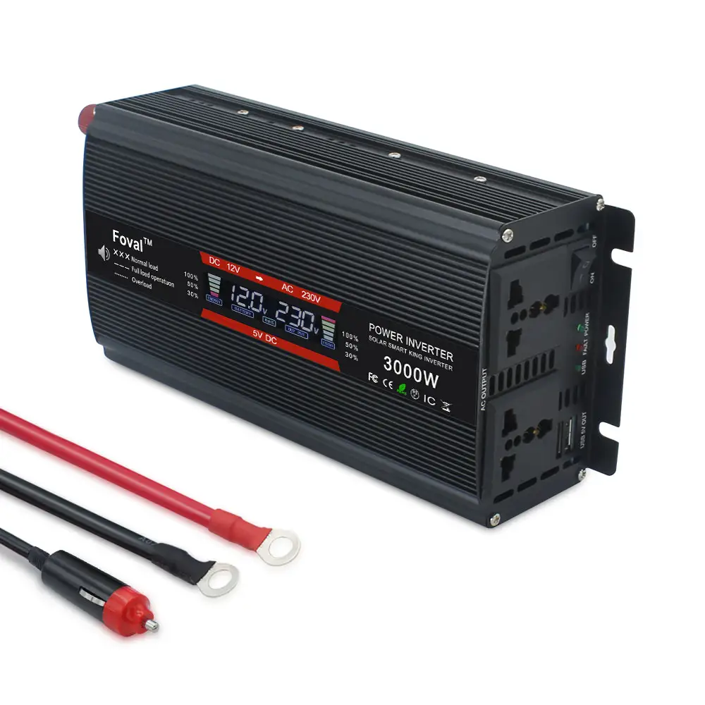 Lvyuan Un/Us/Eu/Au Sockets Auto Power Inverter 3000W Gemodificeerde Sinus Dc 12V/24V/48V Naar Ac 110V/220V/240V Auto Aangedreven Omvormer