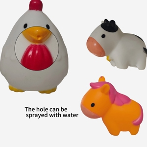 Dễ Thương Đầy Màu Sắc Mềm Cao Su Bé Tắm Đồ Chơi Đặt Vịt Khủng Long Phim Hoạt Hình Trẻ Em Tắm Đồ Chơi Cho Trẻ Mới Biết Đi Trẻ Em Tăng cường Thời Gian Tắm Vui Vẻ - Product Image 3