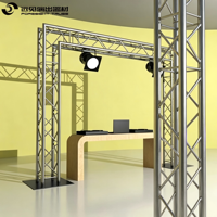 Torre de Iluminación Profesional con Soporte de Truss de 6.5 Pies para Luces Móviles con Tela Negra/Blanca