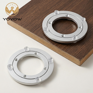 YOYOW Plateau tournant en alliage d'aluminium de 5,5 pouces (8,5 mm) pour table à manger, design contemporain, rotation libre à 360 degrés, faible bruit, pour salon - Product Image 1