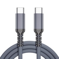 Câble USB-C vers USB-C DFX 100W 5A 1M, charge rapide PD, tressé en nylon avec E-Marker pour iPhone 16 17 MacBook Surface Laptop
