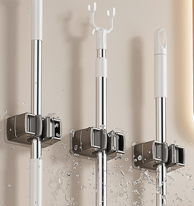 Support de vadrouille sans poinçon support de salle de bain en acier inoxydable multifonctionnel pince à vadrouille support de <span class=keywords><strong>balai</strong></span> prix d'usine - Product Image 1