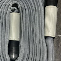 Tuyau d'arrosage professionnel gris de 15 m, flexible et extensible 3X avec connecteurs en PVC durables pour l'irrigation domestique et le jardinage