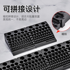 Boîte de rangement pour fraises CNC, 16 compartiments, organisateur d'outils portable en ABS épais noir pour perceuses et fraises - Product Image 3