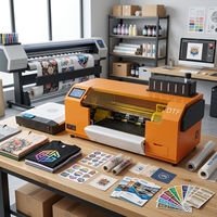 Imprimante DTF Direct to Film 33 cm XP600 avec four, machine de transfert d'encre CMYK W blanche pour l'impression de t-shirts