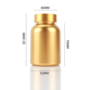 130ml Two Sizes <b>Pills</b> <b>Bottle</b> Electroplating Gold Plastic Storage <b>Bottle</b> for Chemical Liquid Vial Reagent Lab Supply - Product Image 5