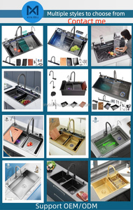 Nuovissimo Lavello da <span class=keywords><strong>Cucina</strong></span> Quadrato Multifunzionale in Acciaio Inox 304 con Rubinetto Esclusivo da Incasso per Hotel e Ristoranti - Product Image 4