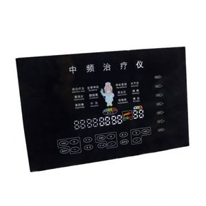 Panneau de commande en acrylique noir imprimé en soie, anti-rayures, avec écran LCD pour onduleur solaire et équipement électrique - Product Image 1