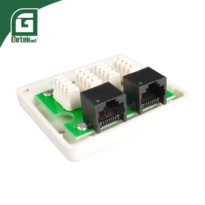 Boîtier de connexion <span class=keywords><strong>RJ45</strong></span> GETEKnet ODM Huo1/2 Port Cat5e blanc en ABS pour montage en surface avec câblage <span class=keywords><strong>T568A</strong></span>/B - Product Image 6