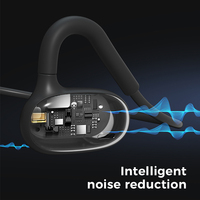 Auriculares de Cancelación de Ruido Ambiental con Micrófono Dual, Auriculares Inalámbricos de Conducción de Aire con Bluetooth, Súper Ligeros