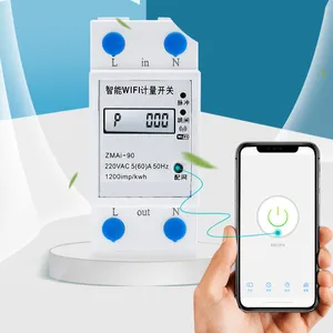 Speedometer Tuya Din Fase Tunggal, Meteran Energi Pintar WIFI dengan Timer Monitor KWh Meter Wattmeter