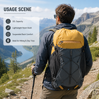 Sac à dos de camping en nylon 32L résistant à l'abrasion, pratique pour l'escalade et la randonnée, vente en gros