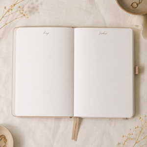 Carnet personnalisé en lin à couverture rigide, motif feuille <span class=keywords><strong>de</strong></span> <span class=keywords><strong>blé</strong></span> dorée en relief, avec élastique, cadeau d'entreprise minimaliste, OEM ODM en gros - Product Image 3
