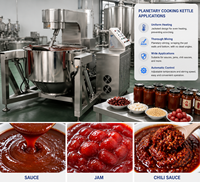 Mélangeur de cuisson planétaire industriel en acier inoxydable 304 Machine à fabriquer la pâte de piment et les confitures de fruits
