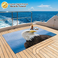 Wholesale Beach Towel 100% Cotton Digital Custom Pattern Full Colors Oversized Family Picnic Beach Towel OEM Production