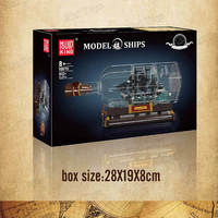Mould King 10070S Nuevo Modelo de Barco Pirata MOC, 822 Piezas, Bloques de Construcción Coleccionables, Kit de Adorno de Escritorio para Aficionados Adultos