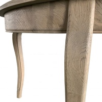 Table console en bois massif de style français W5821, 3 pieds, design demi-lune, antique, 120x60x76cm, pour ferme, villa, appartement, hôtel, salon
