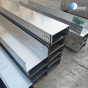 Bandeja de acero galvanizado de 100x100x3000mm <span class=keywords><strong>Ducto</strong></span> portátil Con Tapas Cable trunking Certificados - Product Image 6