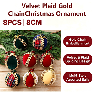 Adornos Colgantes de Bolas de Navidad de Terciopelo con Diamantes de Imitación al por Mayor, Novedad, Adornos de Espuma Plástica para Decoración de Árboles de Navidad - Product Image 1