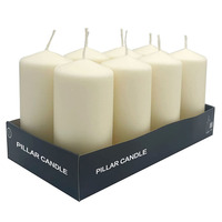 Bougie de hauteur 7x20cm Bougies de pilier décoratives géantes blanches bon marché
