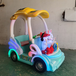 Coche de Juguete Eléctrico Doble para Niños, con Batería, Luminoso, para Exteriores, Tipo Parque de Atracciones, con Parachoques - Product Image 3