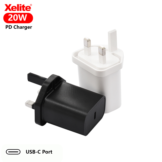 Factory Direct 20w Phone Charger UK Plug PD Fast Charger Type c USB-C 5V 3A Power Adapter for Earphone