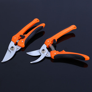 Fruit Pruning Shears Stainless Steel Bypass Pruner 130mm Handle Orange Black Garden Tool For Trimming 10-20mm Branches - Product Image 2