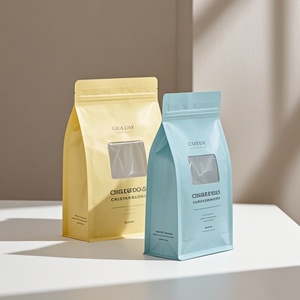 Wholesale Coffee <b>Bag</b> with Degassing Valve Aluminum Foil Mylar Flat Bottom Box Pouch 16oz 1lb Coffee Bean Packaging - Product Image 2