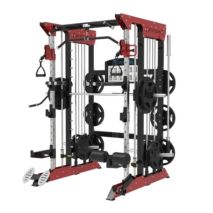 Commercial home gym equipment multi function smith machine functional trainer