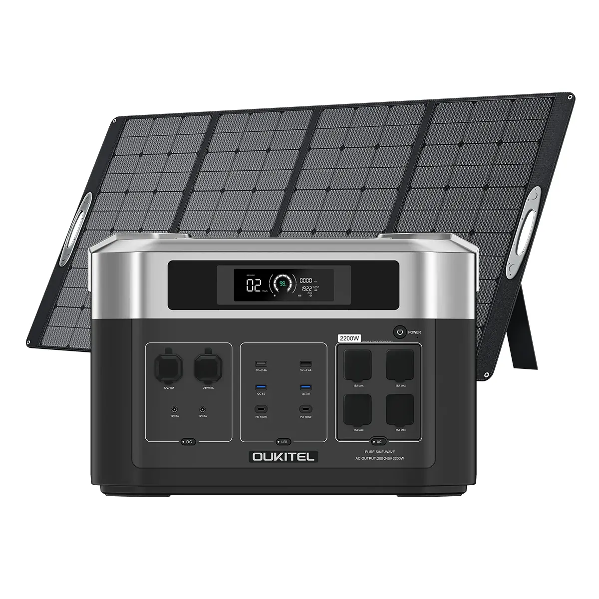 OUKITEL énergie solaire Lifepo4 batterie 3300W 3600W générateur solaire UPS centrale électrique portable d'urgence