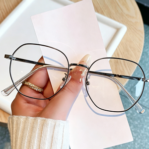Gafas con Filtro de Luz Azul para Miopía, Diseño Hexagonal, Patrón Geométrico, Montura Completa, Estilo Estudiantil, Unisex, Decorativas - Product Image 5