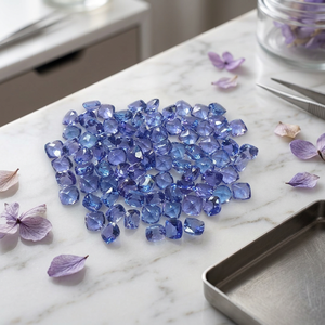 Piedra de Tanzanita Natural Azul Violeta de 6 mm, Corte Cojín, Calidad Premium, Gema Suelta para Joyería - Product Image 2