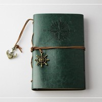Carnets A7 Personnalisés en Cuir PU, Carnet Vintage à Papier Kraft Vierge