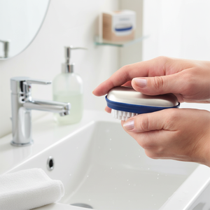 Sapone per lavaggio a mano in acciaio inossidabile 2-in-1 con 180 per la pulizia delle unghie - Product Image 3