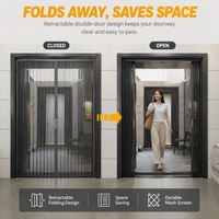 Porte pliante en aluminium sur mesure avec moustiquaire rétractable en maille diamantée en acier inoxydable