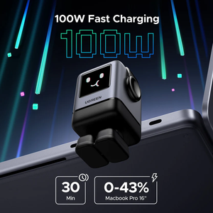 <span class=keywords><strong>Cargador</strong></span> UGREEN Uno 100W GaN de <span class=keywords><strong>4</strong></span> Puertos USB C PD3.0 PPS UFCS con Pantalla TFT y Base Magnética, Adaptador de Carga Rápida para MacBook, iPhone, <span class=keywords><strong>iPad</strong></span> - Product Image 2