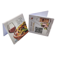 Carte PVC à impression recto verso, code QR, mini-étiquette NFC, carte de commande à scanner, vente en gros, carte personnalisable imprimable, menus de restaurant, hôtel