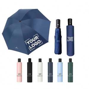Nouveau parapluie avec logo personnalisé, double couche, poignée en forme de C, design inversé, parapluie pliable inversé pour la pluie - Product Image 2