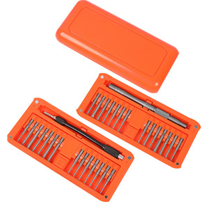30 In 1 Precision Screwdriver Set Orange Plastic <b>Case</b> Magnetic Tips <b>For</b> <b>Computer</b> Watch Repair And Disassembly - Product Image 2