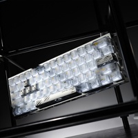 XVX Lot de 7 touches de clavier artisanales en aluminium CNC, motif Tigre Blanc (Séries Holy Beasts), pour vente en gros