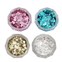 Accessoires de nail art ultra-fins brillants à sequins ronds, style Instagram, printemps-été, couleurs variées, tailles mixtes, pour DIY ongles