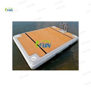 Plateforme flottante antidérapante pour jet ski DWC, station pour moto nautique, ponton gonflable E pour yacht, vinyle PVC, marque IFUN - Product Image 3