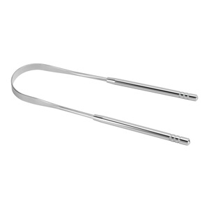 <span class=keywords><strong>Toocare</strong></span> étui de voyage grattoir à langue en acier inoxydable 100% facile à utiliser soins bucco-dentaires hygiène adultes traitement de la mauvaise haleine - Product Image 1